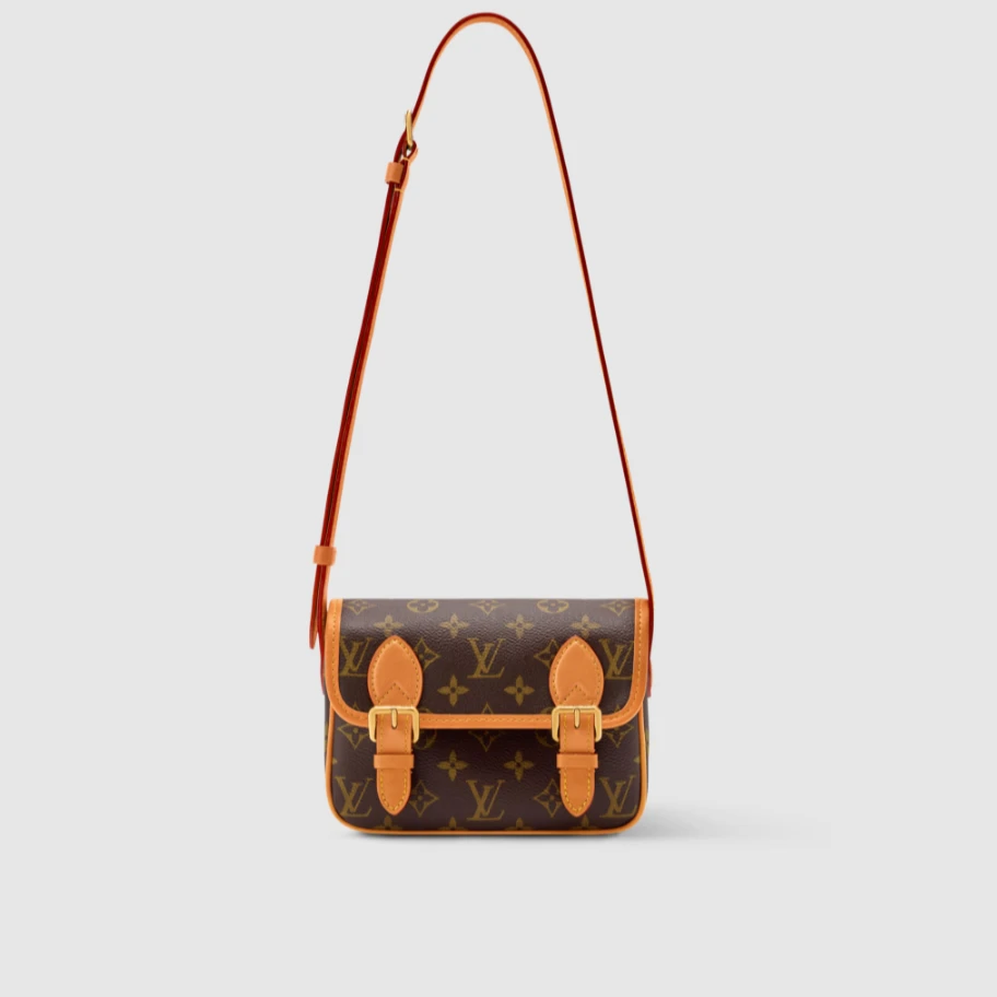 未使用 LouisVuitton/路易威登 【花花】迷你 邮差包 老花