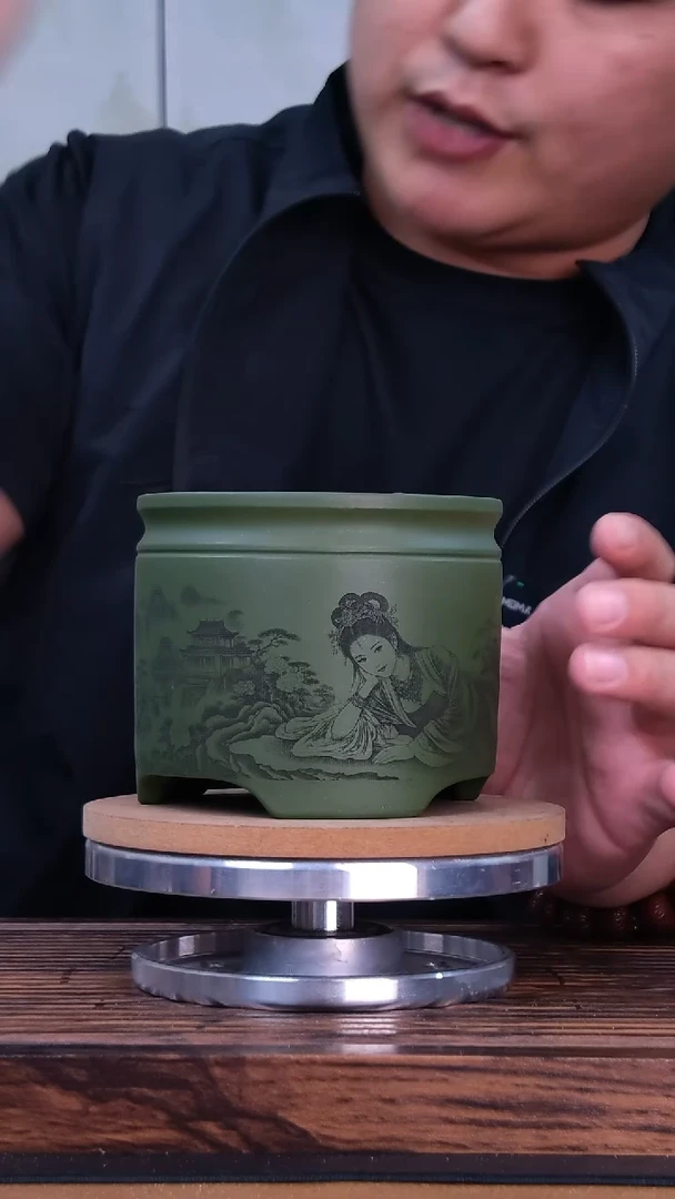 紫砂花盆紫砂花盆内口9.5-7.5