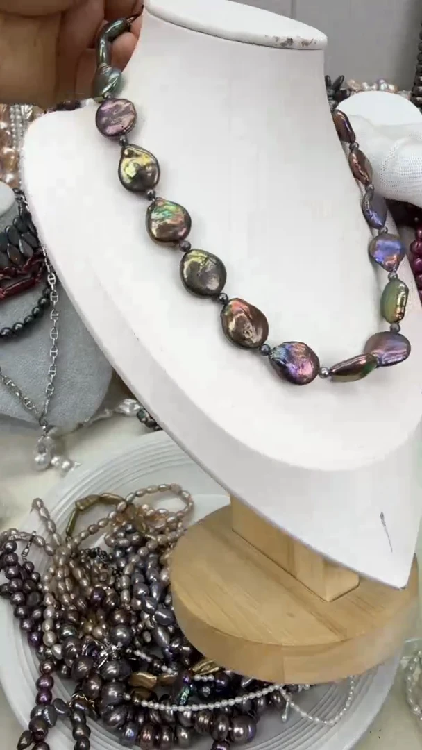 颈饰银S925镶嵌淡水珍珠1