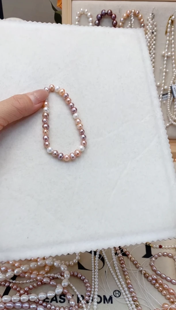 【闪购商品】淡水珍珠项链未镶嵌糖果手串 瑕疵清货 带白珠