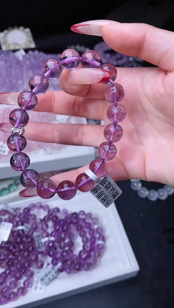 【闪购商品】水晶手链合金123.8巴西紫水晶手串 多样性发其一