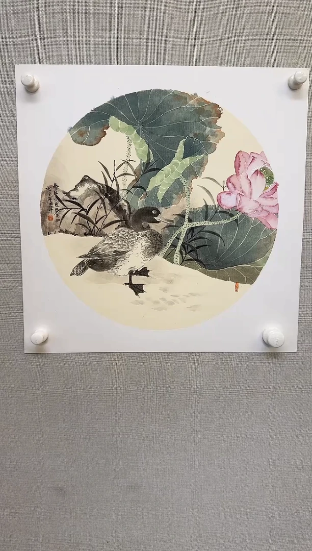 国画y天津人美-张丽萍没骨花鸟1平尺