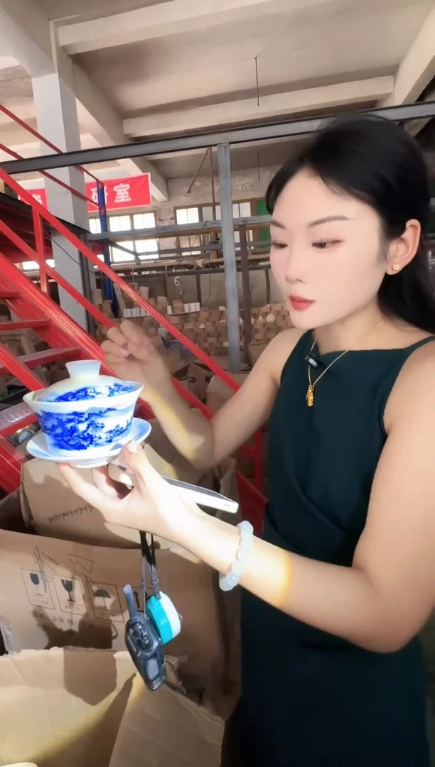 其他 B716景德镇制陶瓷盖碗一件