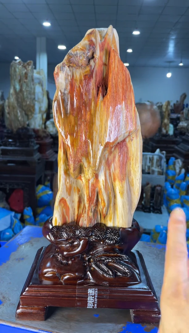 未镶嵌摆件硅化玉25
