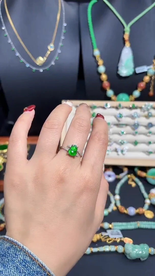 【闪购商品】翡翠颈饰银S925镶嵌蛋面/支持复检/一件