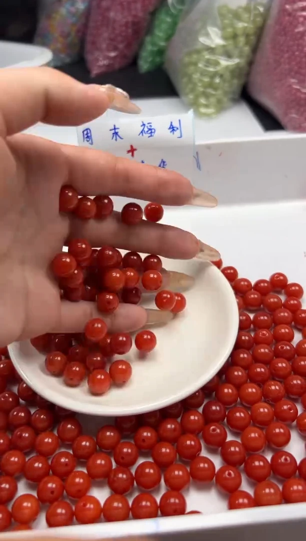 南红玛瑙未镶嵌颈饰w2186满肉南红10mm*20颗