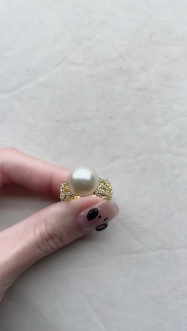 【闪购商品】海水珍珠戒指银S925镶嵌Y55