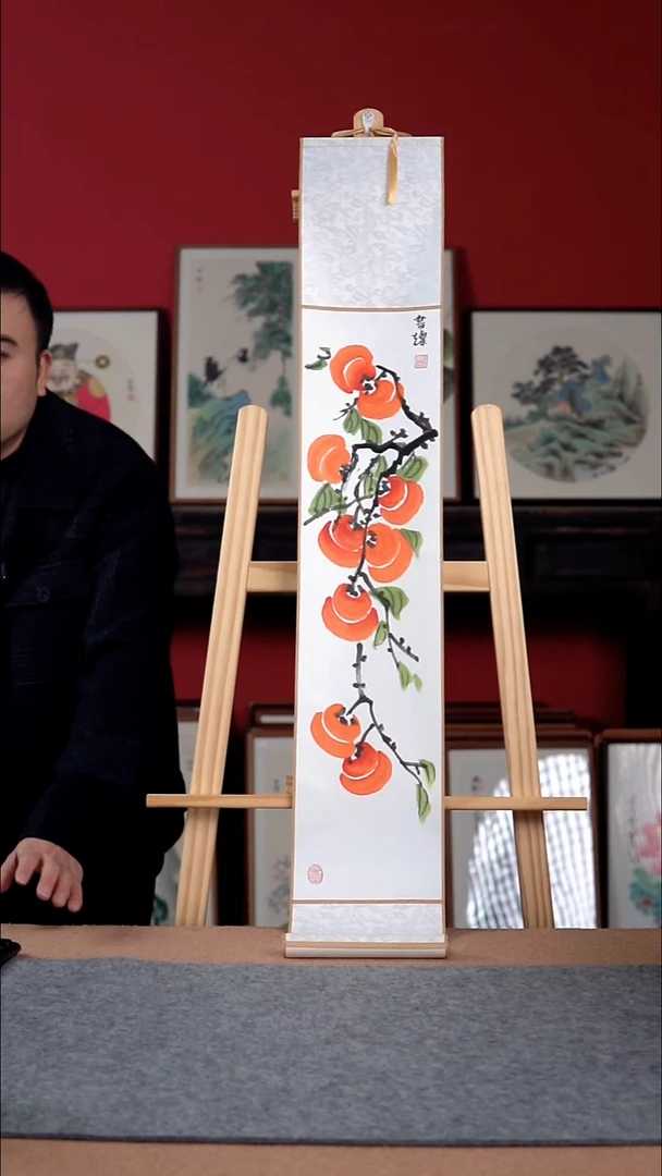 国画纯手写纯手绘-17*110卷轴