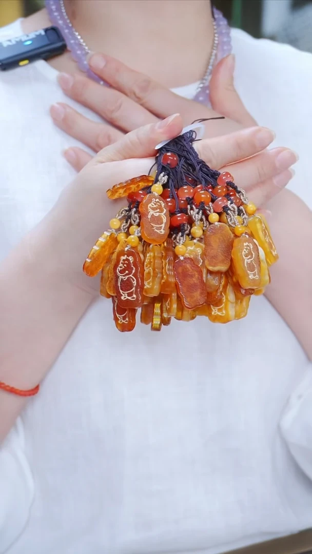 未镶嵌颈饰琥珀8【】多样性发一手机挂