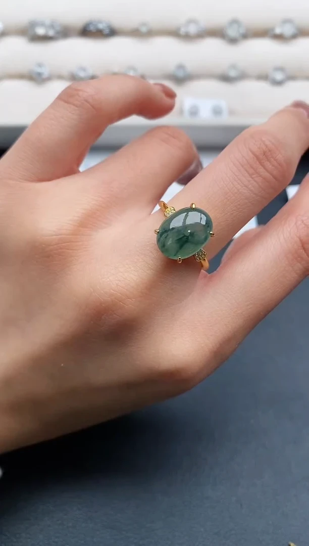 银S925镶嵌戒指翡翠111111111+8