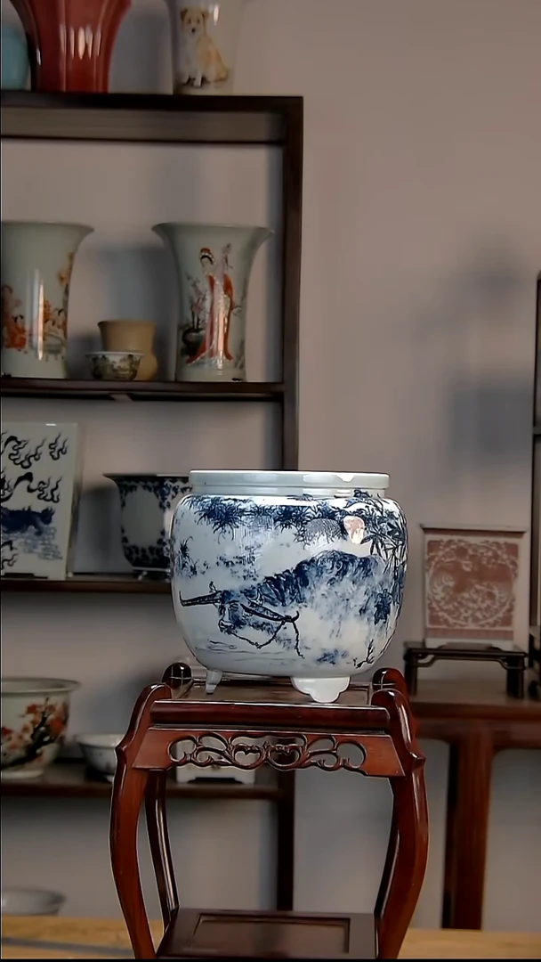 景德镇陶瓷手工花盆