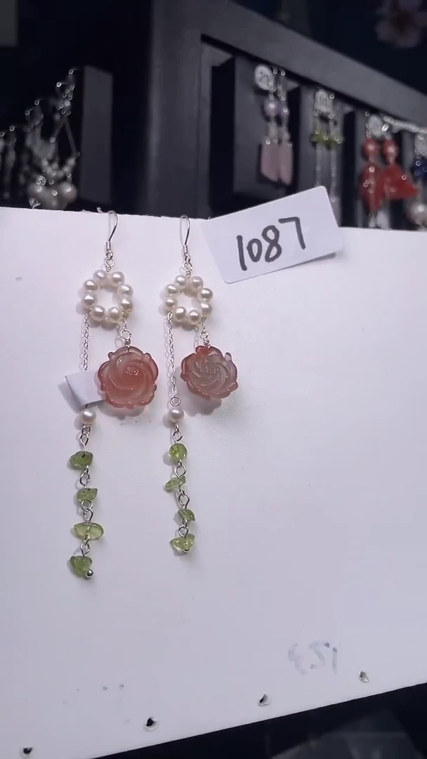 银S925镶嵌耳饰紫晶喜欢拍