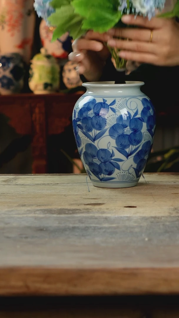 【闪购商品】瓷片景德镇纯手工釉下彩精品花瓶