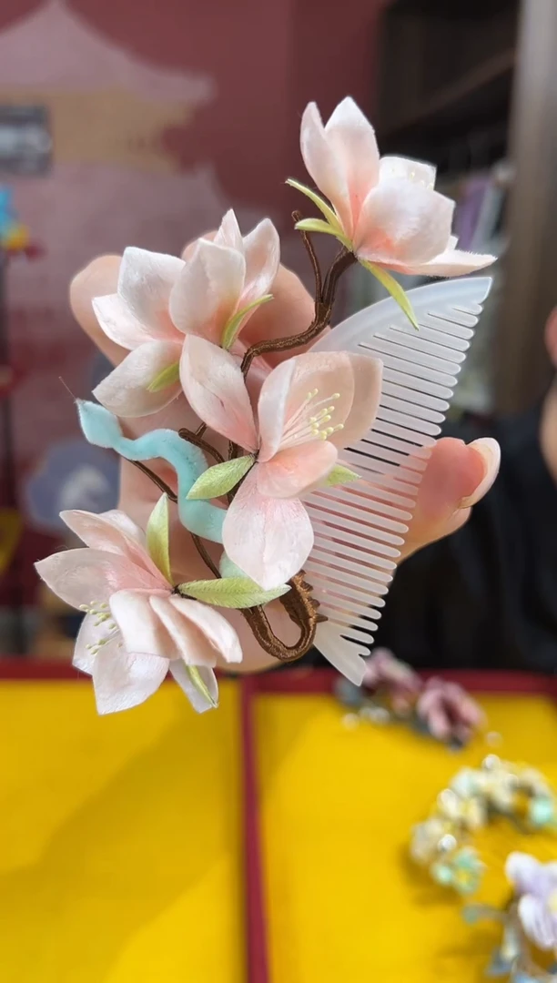 【闪购商品】刺绣非遗绒花（发饰）