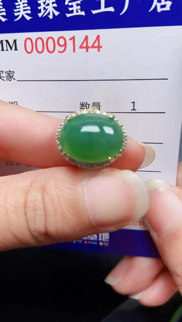 翡翠银S925镶嵌颈饰9144