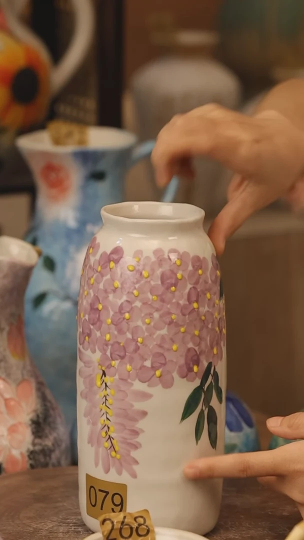 陶瓷079景德镇设计师手作花器摆件侘寂风