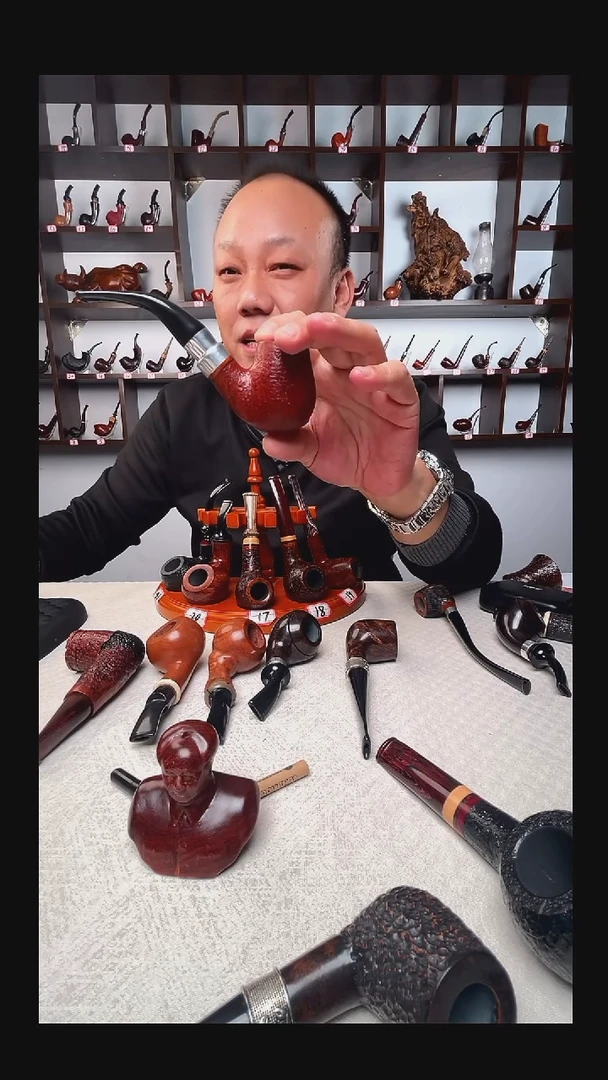 意大利石楠木手工打磨烟斗