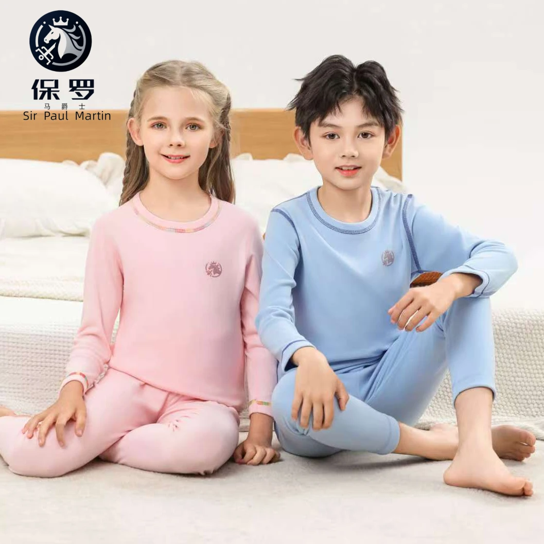 新款小中大童青少年保暖内衣秋衣秋裤山茶花油7A抗菌保暖套装秋冬