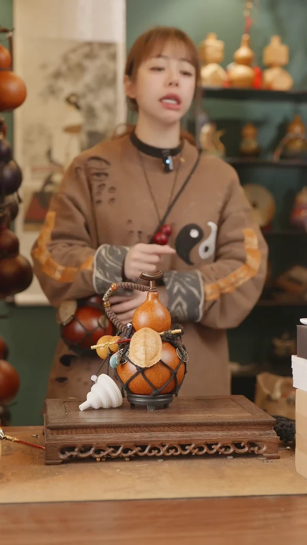 【闪购商品】40号精品天然大漆工艺防渗内胆酒葫芦~