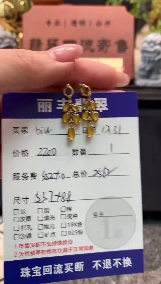 18K金镶嵌翡翠耳饰?****?耳饰