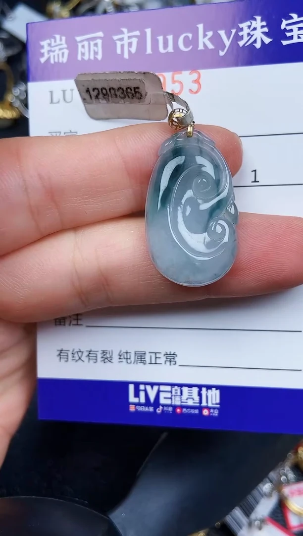 翡翠18K金镶嵌颈饰495318k