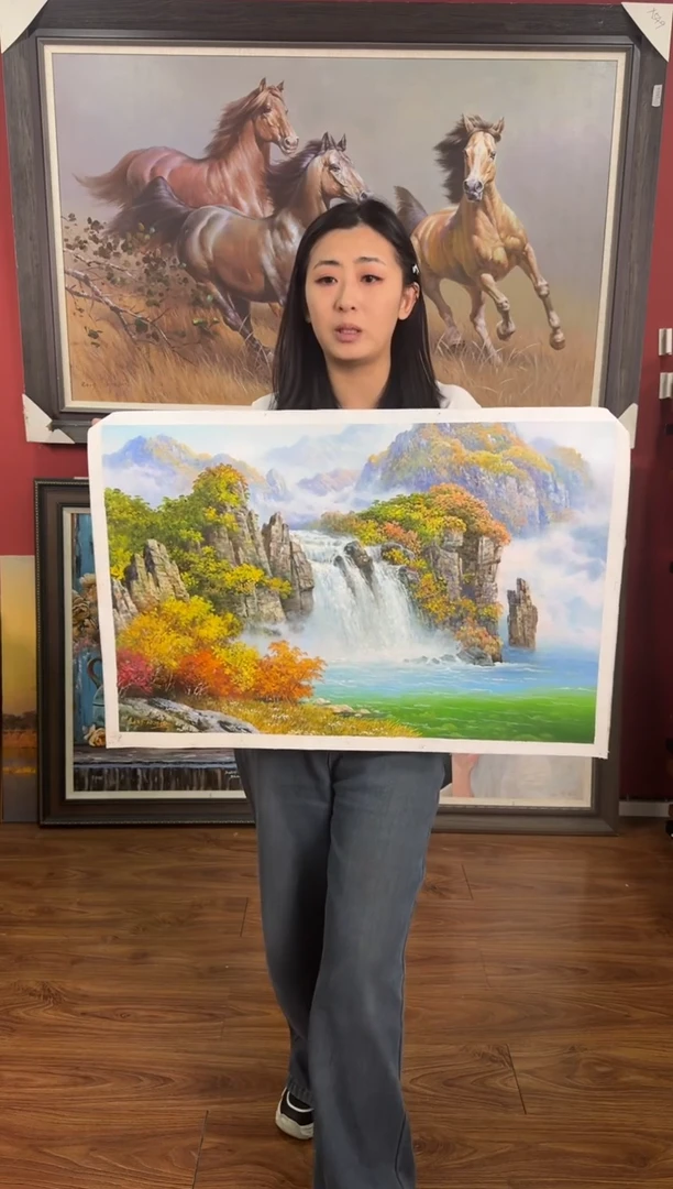 油画【86号】约50*70cm丨朝鲜原创纯手绘孤品油画丨顺丰包邮