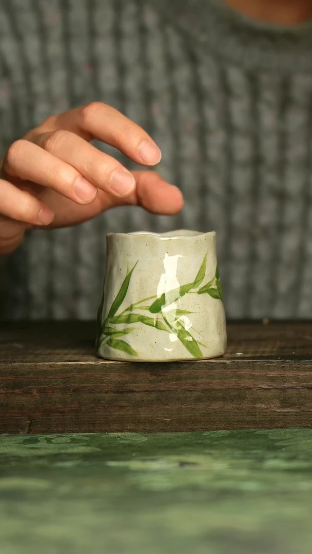 青诗集手工手绘瓷器
