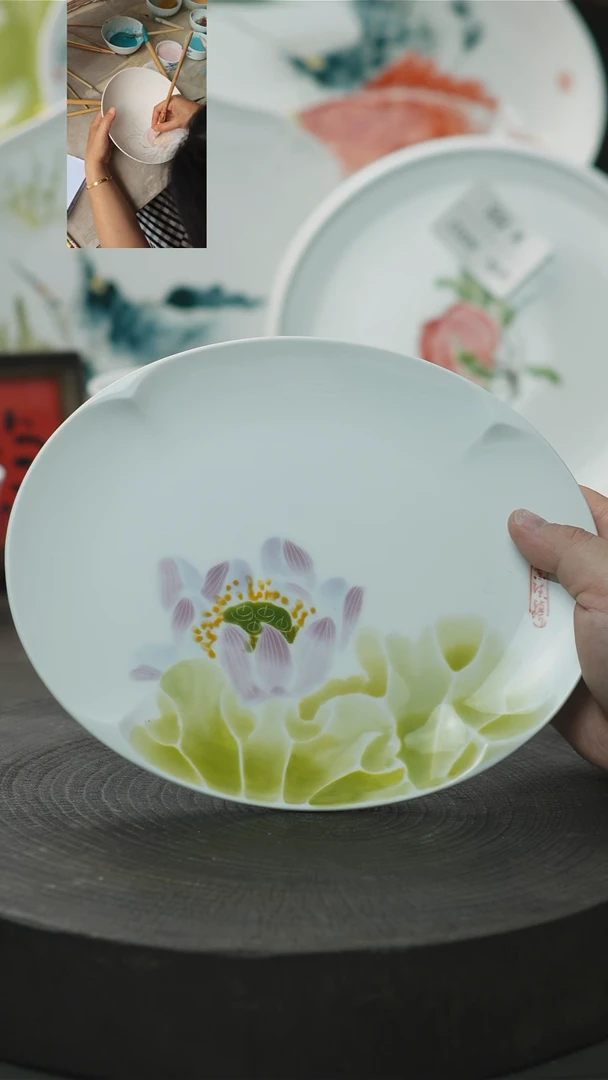 碗手绘釉下五彩景德镇陶瓷B014