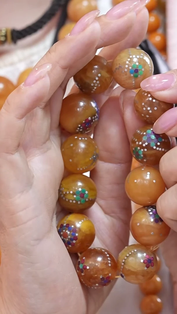 蜜蜡颈饰未镶嵌8533天然蜜蜡珠宝奇石云端妖孽全部保真