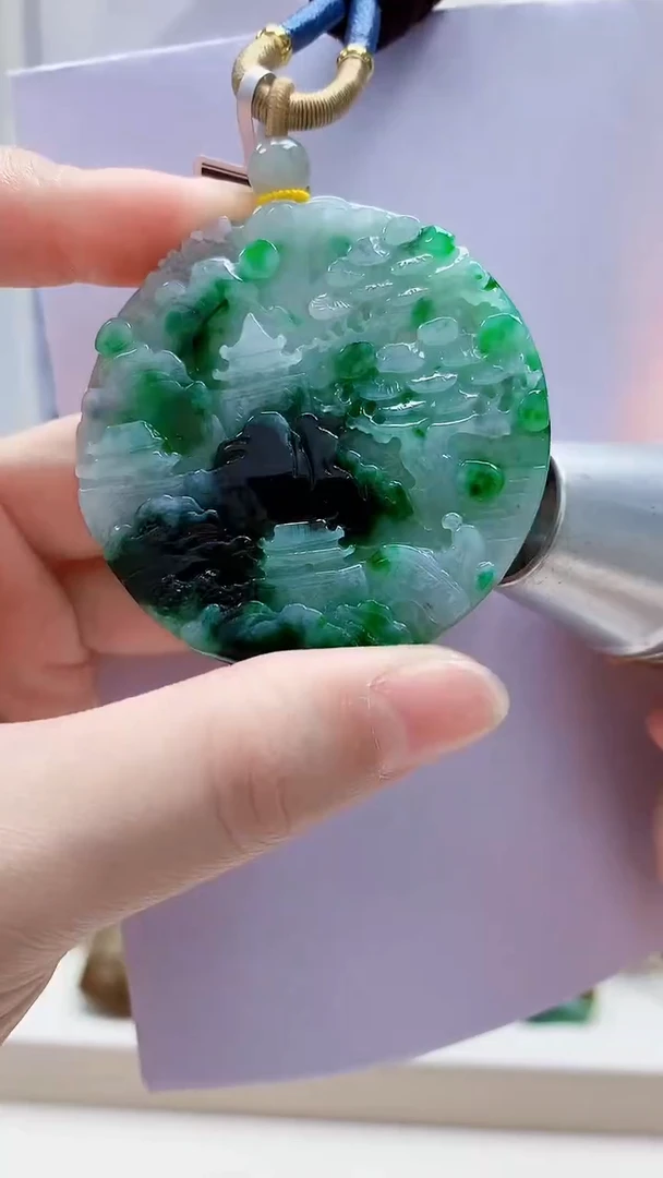 未镶嵌定制翡翠5145lr-毛货挂件135