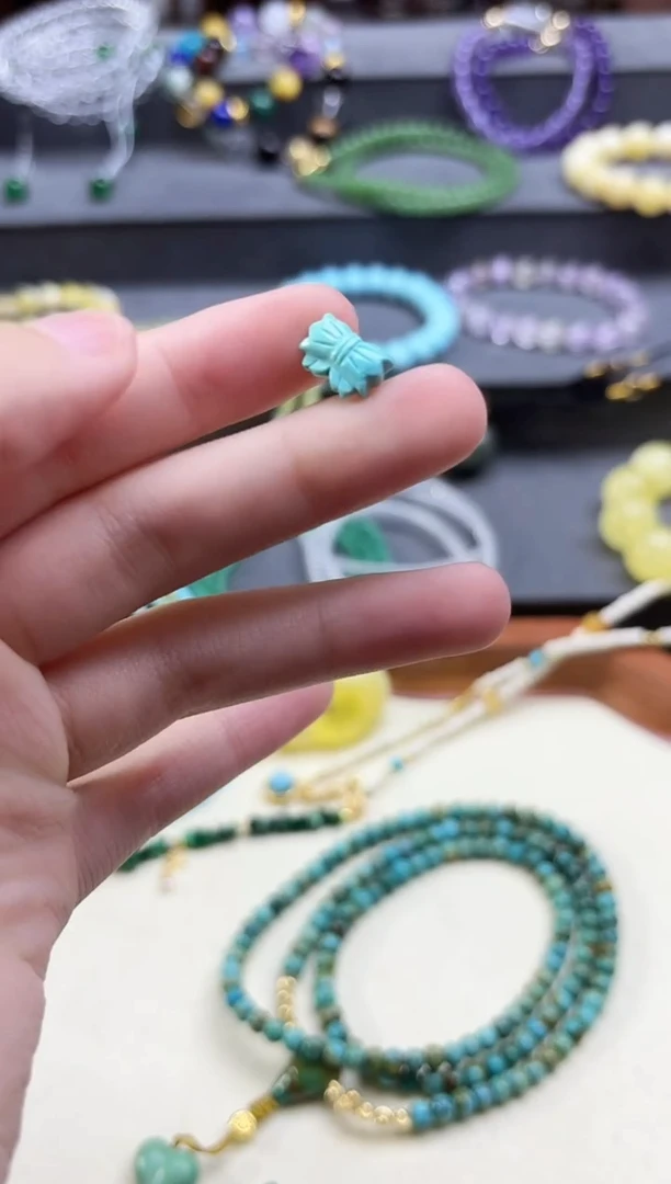 未镶嵌绿松石挂件松石蝴蝶结配饰GW