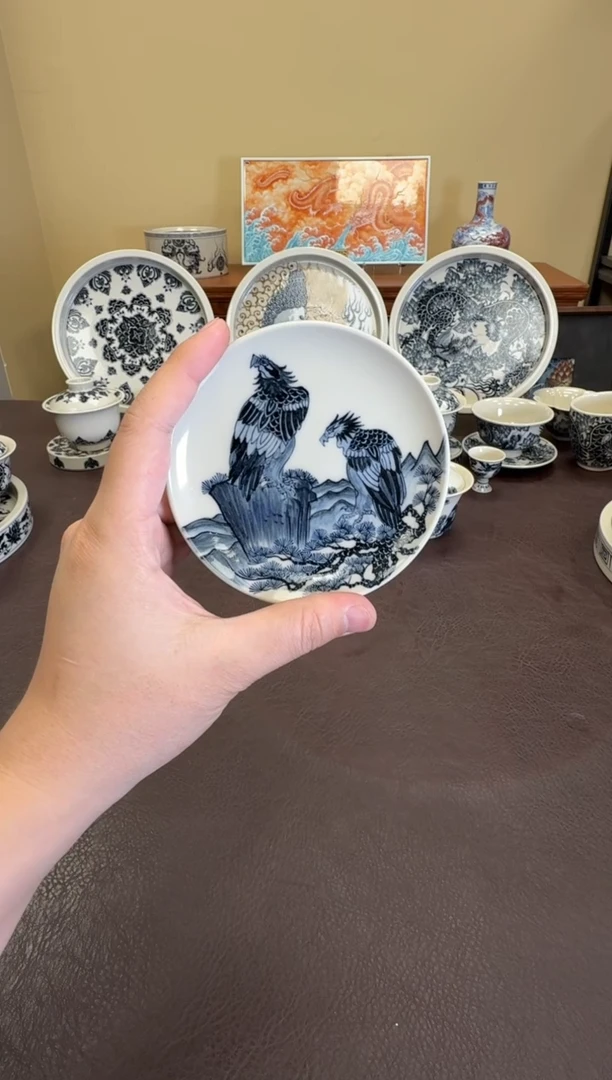 二号釉苦禅的鹰杯垫