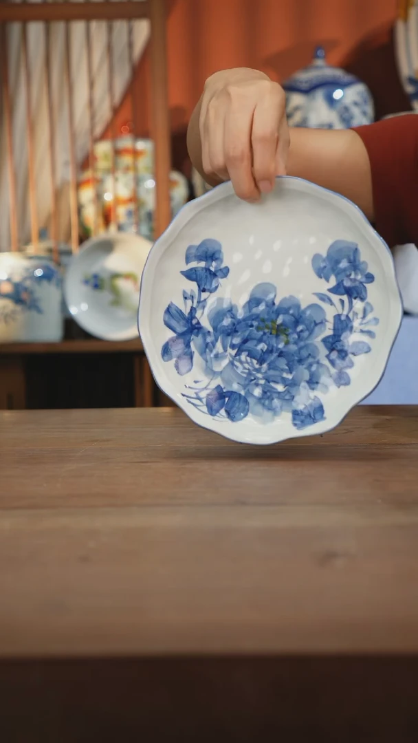 瓷片景德镇设计师釉下手绘陶瓷餐具