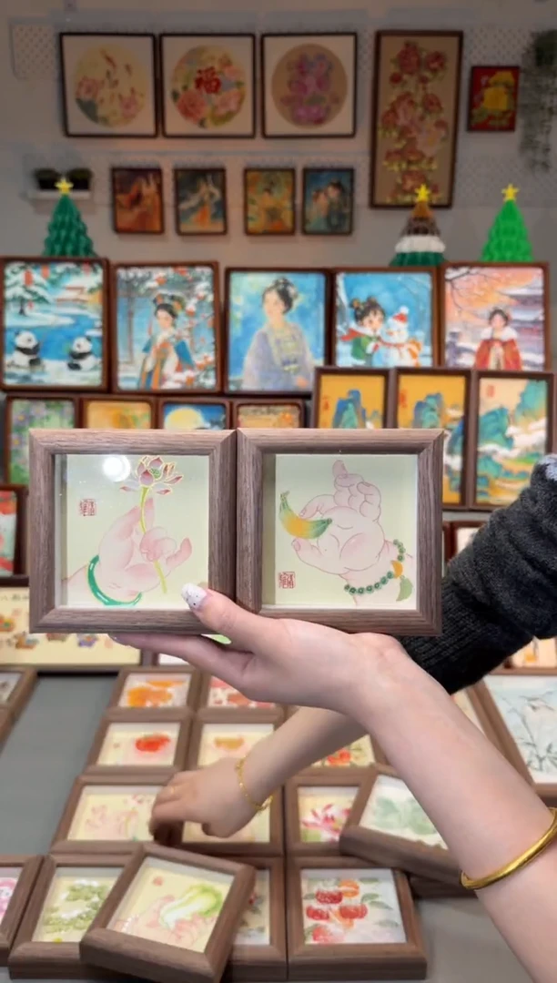 国画佛手拈花 香蕉小手 一组12