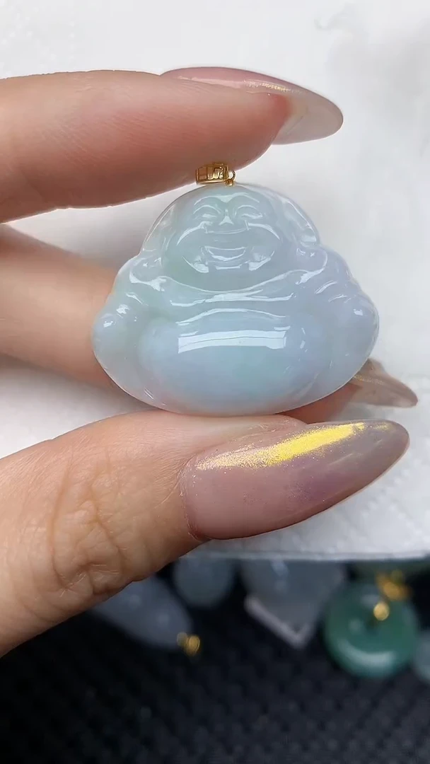 【闪购商品】翡翠颈饰18K金镶嵌天然翡翠A货