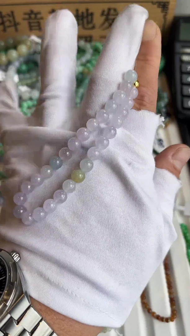 散珠翡翠翡翠手串卡7
