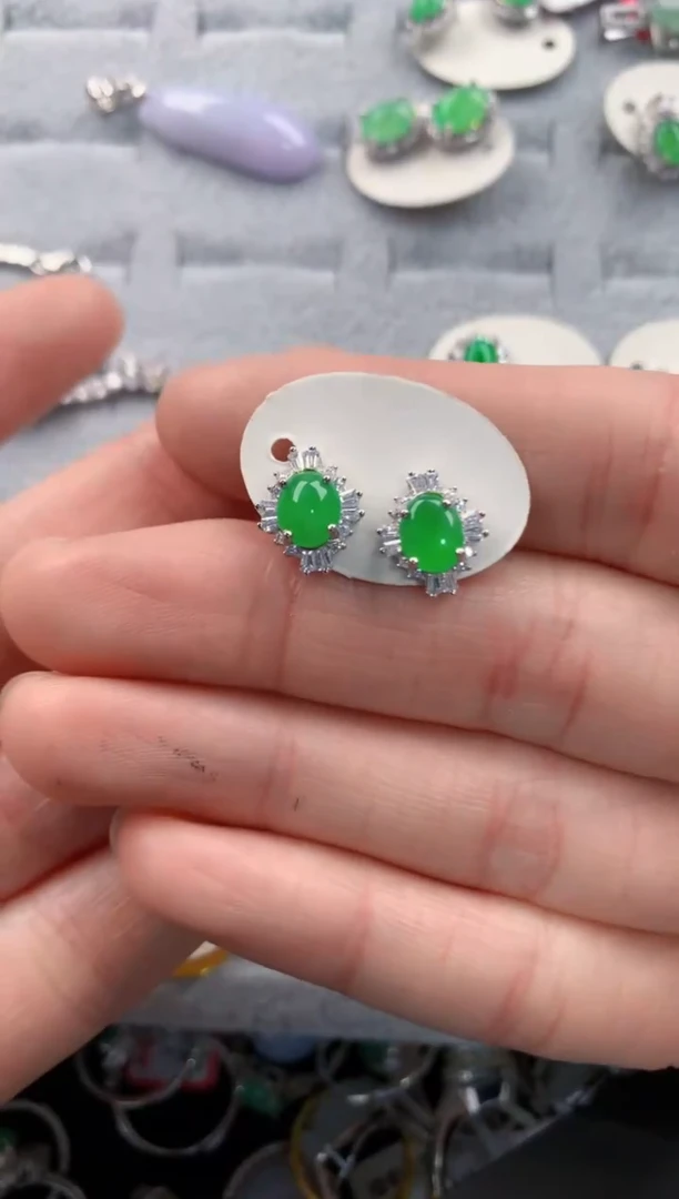 银S925镶嵌戒指翡翠333   8