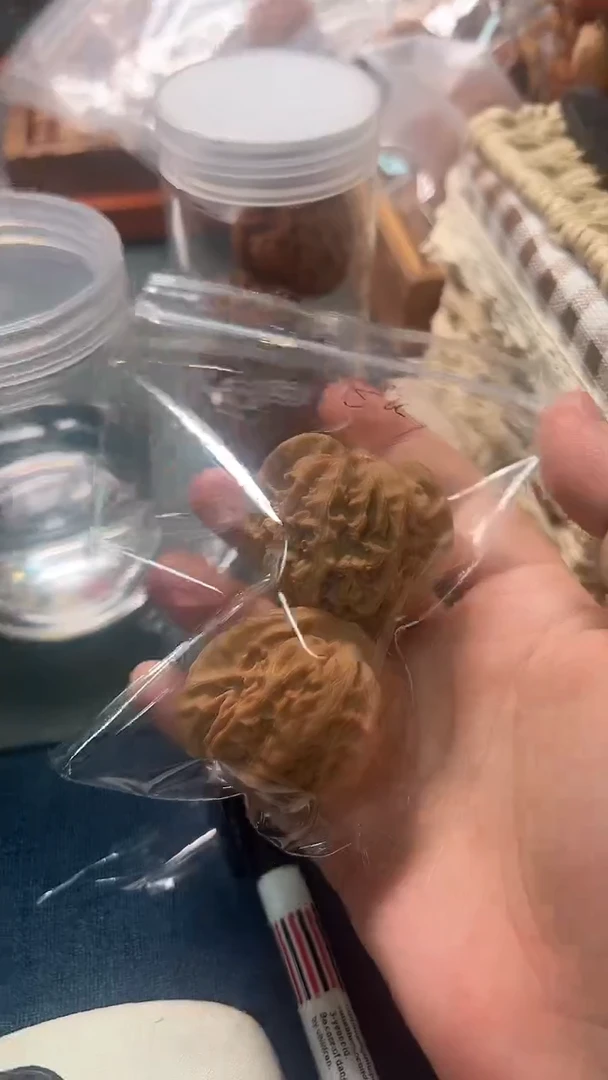 把件文玩核桃39-40mm左右苹果园 1对   （随机发）