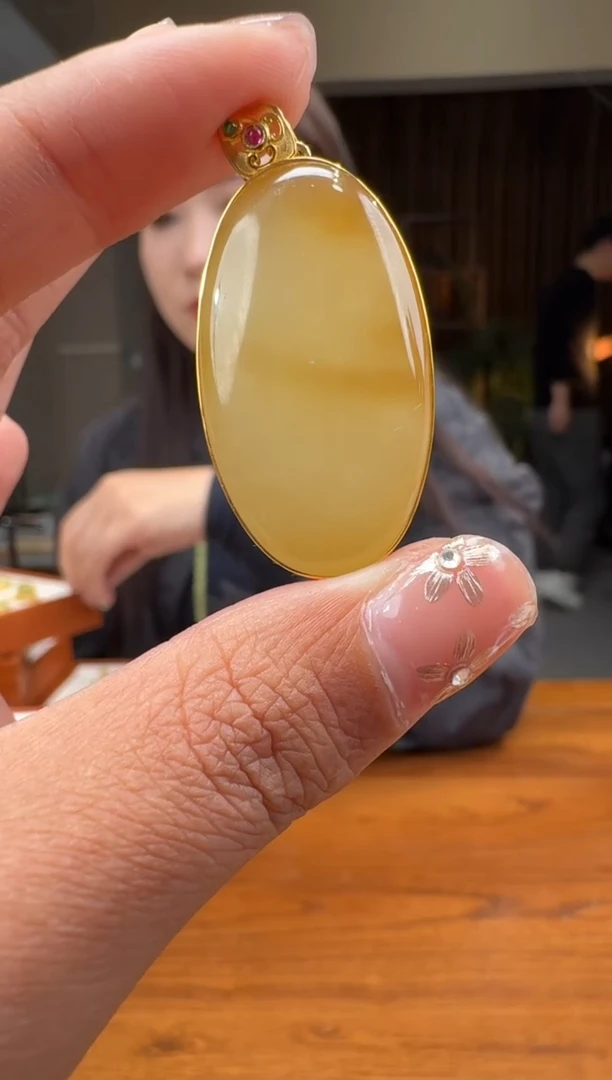 【闪购商品】和田玉17218K金镶嵌1.22冰冰