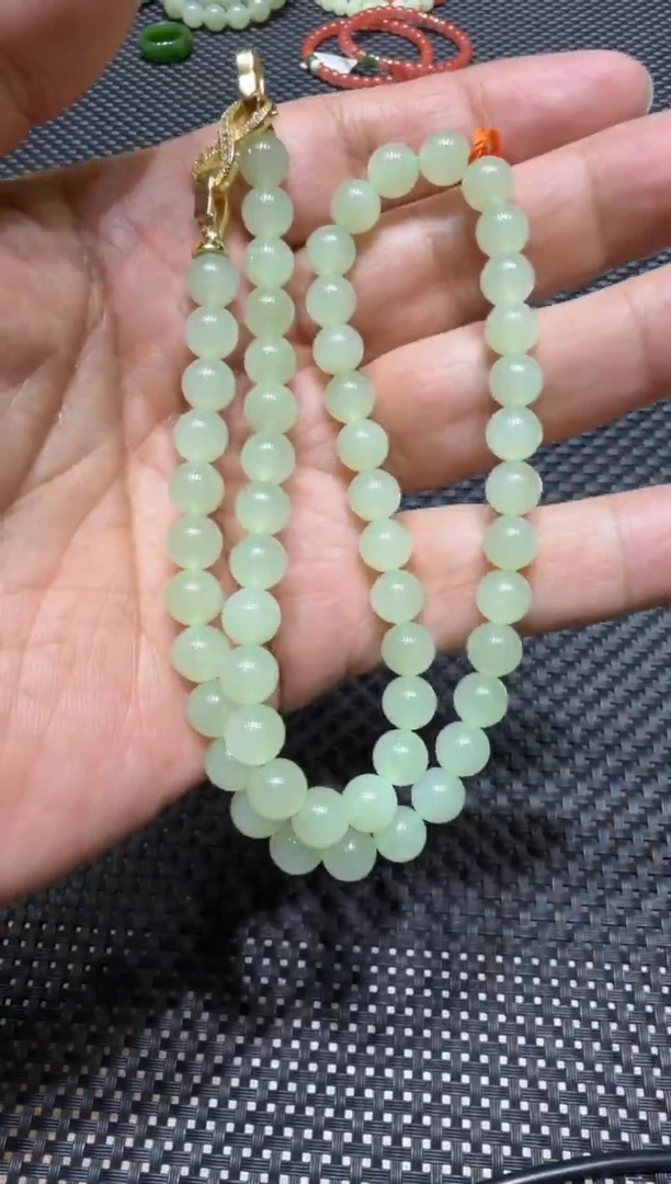 颈饰未镶嵌和田玉项链7-8mm