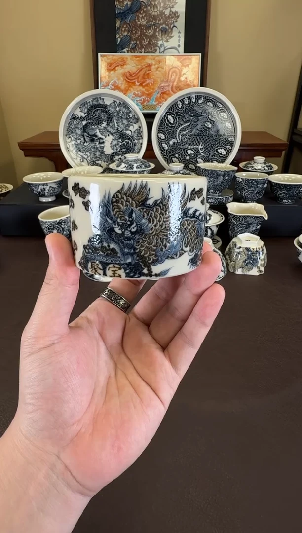 二号釉貔貅纹扳指杯