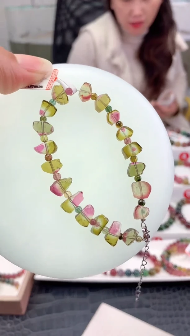 未镶嵌手链碧玺多样性发一条