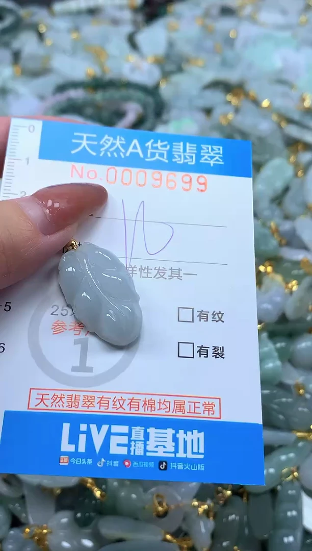 颈饰未镶嵌翡翠净货挂件-9699