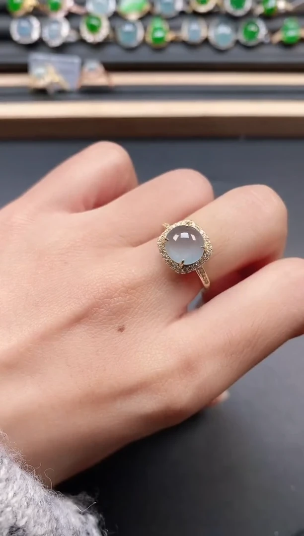 银S925镶嵌戒指翡翠1111