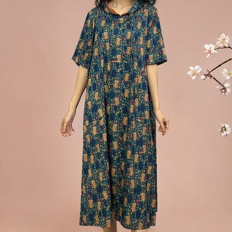 克妮米亚S016宽松夏季连衣裙女装连衣裙大码显瘦气质连衣裙