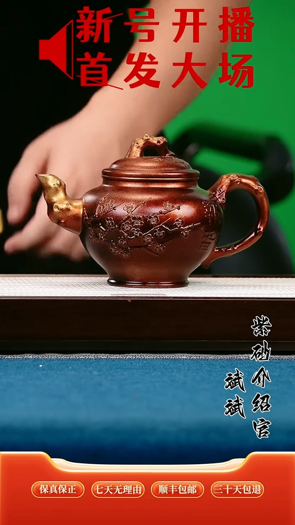 茶壶紫砂报春 明朝土 梅花