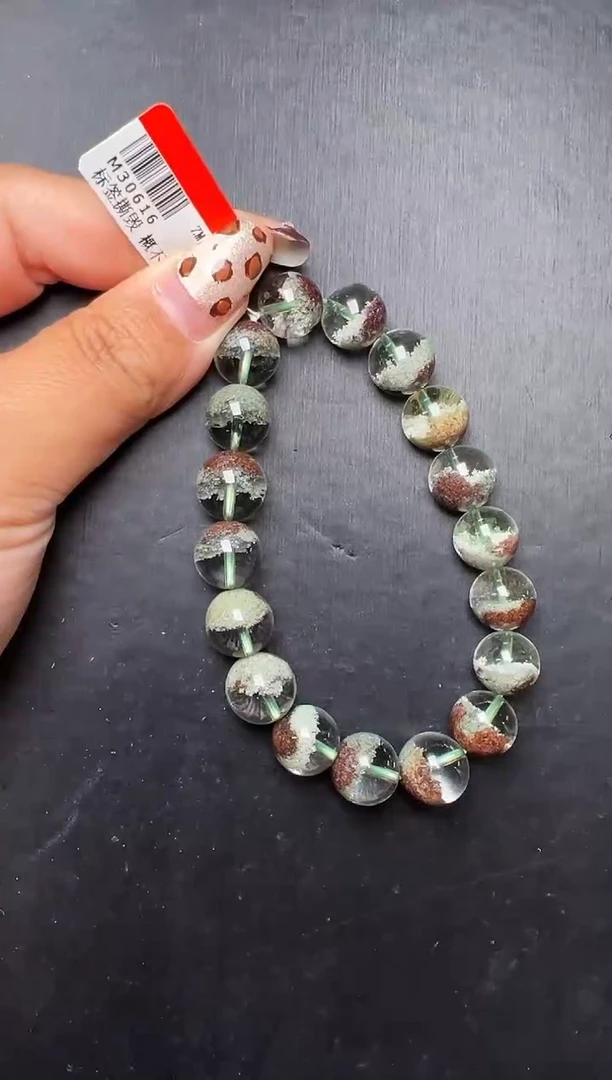 未镶嵌手串水晶绿幽灵手串11m+ M30616