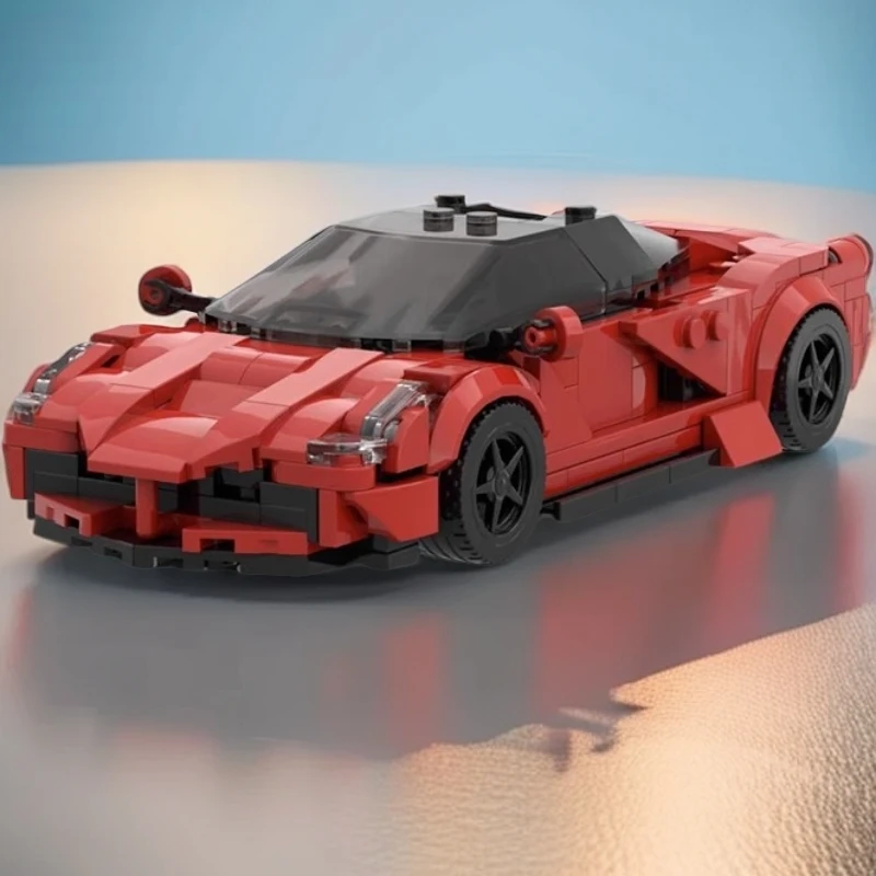MOC法拉利LaFerrari 8格车speed系拼插积木模型礼物男孩玩具套装