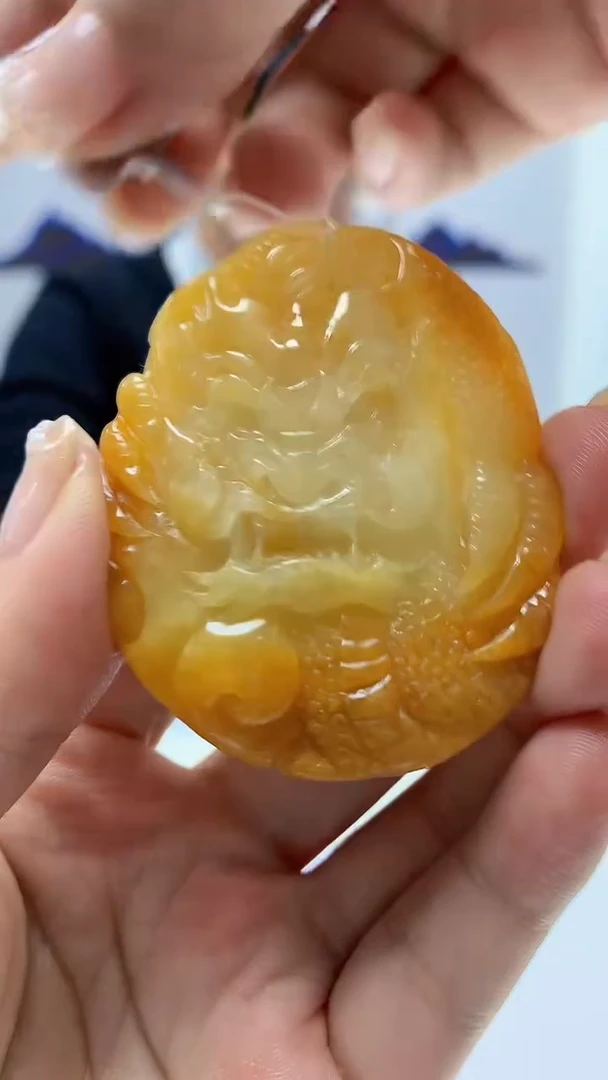 【闪购商品】定制翡翠未镶嵌5145ms-毛货77龙牌