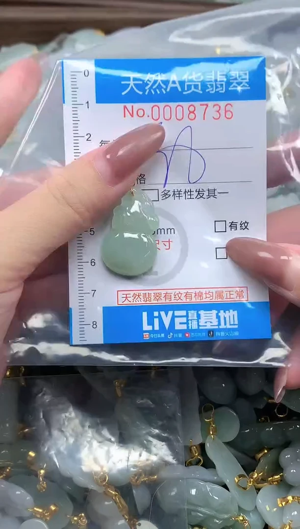 颈饰未镶嵌翡翠净货挂件-8736